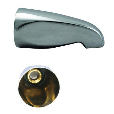 WESTBRASS Standard 5-1/2" Tub Spout in Polished Chrome D310-26